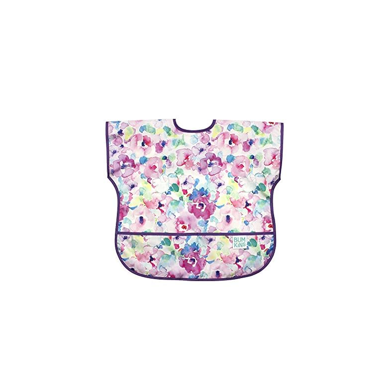 Bumkins Bibs, Baby and Toddler Bibs, Bibs for Girls and Boys, Large for 1-3 Years, Short Sleeve Waterproof Bib for Kids