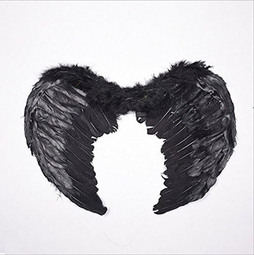 Halloween Costumes For Women White Angel Wings For Cosplay Christmas Costumes for Kids Small (4535cm, Black)