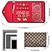 Nobix Travel Jewelry Organizer Roll Foldable Jewelry Case for Journey - Rings, Necklaces, Bracelets, Earrings, Red (Brown)