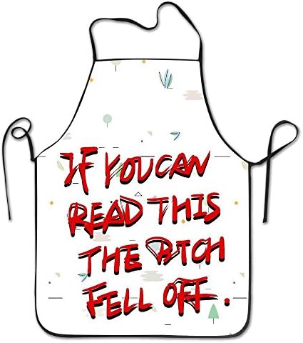 Jerry Warner art If You Can Read This The Btch Fell Off BBQ Kitchen Cooking Apron