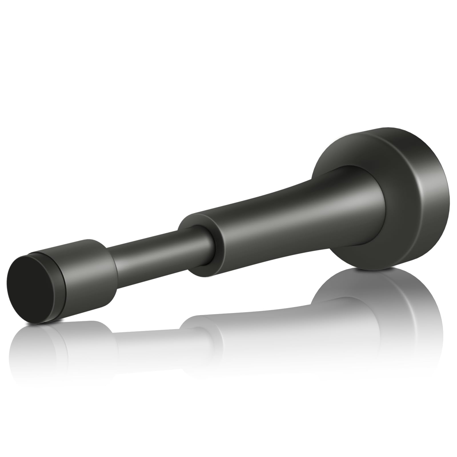 Photo 1 of Spring Door Stoppers for Wall - 4.33 Inch Door Stop for Bottom of Door, Aluminum Doorstops with Silicone Tip, Screw & Adhesive Installation, Gray