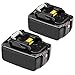 Topbatt Replacement BL1860B Battery for Makita 18V 6.0Ah Lithium BL1860 BL1850 BL1840 BL1830 BL1815 LXT-400 194204-5 Cordless Tools 2Packs
