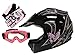 TMS® Youth Kids Pink Butterfly Dirtbike Atv Motocross Helmet Mx W/goggles/gloves (Small)