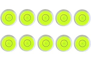SIZIKJXGHWYI 10pcs Small Bubble Spirit Level 15x6mm Degree Mark Mini Circular Bubble Level Measuring Layout Tools