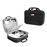 BUBM Electronics Travel Organizer, Double Layer Travel Cable Organizer Gadget Organizer for Cables iPhone Kindle USB Perfect Size Fits for iPad Mini