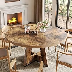 LITTLE TREE Round Dining Table for 4-6 People, 47