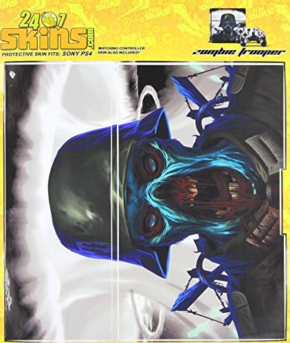 PS4 Designer Skin for Sony PlayStation 4 Console System plus Two(2) Decals for: PS4 Dualshock Controller - Zombie Trooper