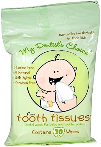 Tooth Tissues Dental Wipes for Baby or Toddler (8 Packs of 30 Wipes)