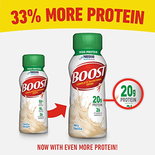 Boost High Protein Complete Nutritional Drink, Very Vanilla, 8 fl oz Bottle (Pack of 24) Buy