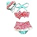 Taiycyxgan Baby Toddler Girls 3pcs Swimwear Grid Bikini Swimsuit With Hat Set,Medium / 3-4 Years,Red