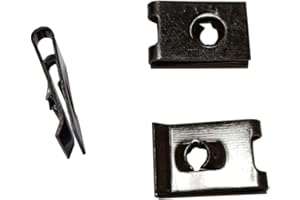 Zhoushi World #10 U -Style Clip-On Nut, U-Type Fasteners (25), Black