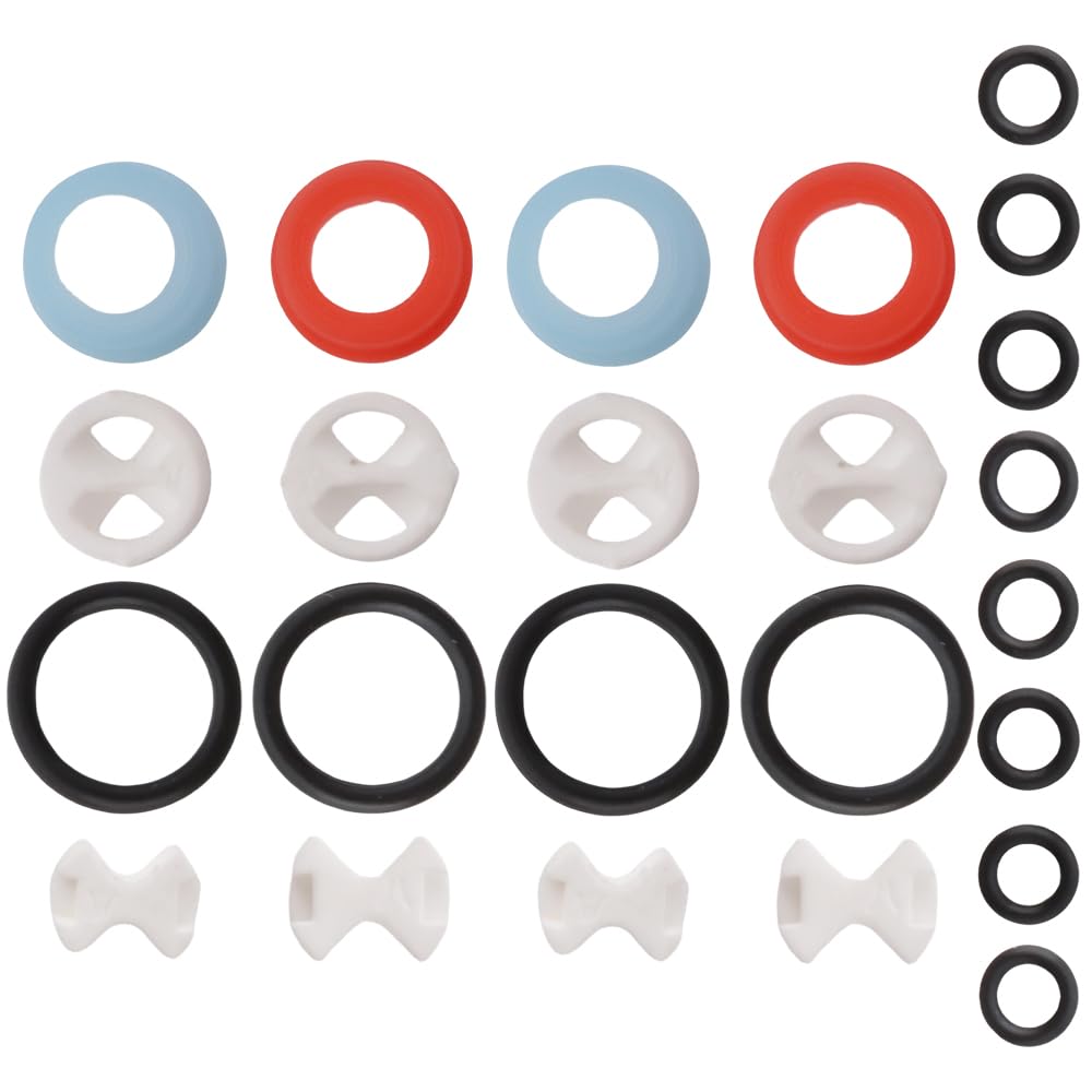 Photo 1 of 24 Pcs Pleochroic Faucet Washers Assortment Kit, Silicon Washer Insert Turn Replacement Accessories Valve Tap Ceramic Disc Cartridges, for Repairing Faucet Leak Worn Out Washer Replacements, O Ring