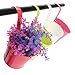 OGIMA Hanging Flower Pots - Metal Iron Wall Hanging Planter Indoor/ Outdoor For Railing Fence Balcony Garden Home Decoration (Pack Of 5)