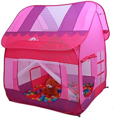 Cooperaton Kids Play Hut Outdoor Indoor Fun Play Big Tent Playhouse Pop Hut Play Pit Balls Pool NO BALLS Pink