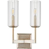 Quorum Lighting 574-260 Merrick Wall Light, 2-Light 120 Total Watts, Aged Silver Leaf