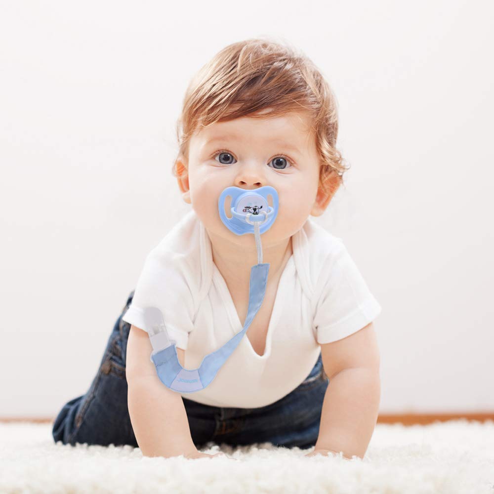 YOOFOSS Pacifier Clip for Boys and Girls 6 Pack Solid Color Pacifier Holder Fits All Pacifiers & Teething Toys Modern Unisex Baby Gift : Baby