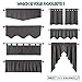 NICETOWN Window Blackout Valance for Bedroom - Home Decoration W52 x L18 Scalloped Valance Blackout Curtain Tier for Kids Bedroom/Living Room/Kitchen Window/Halloween Decor (Black, 1 Piece)