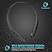 [Newest Design] Pkman Foldable Wireless Bluetooth Headphones, Neckband Sport Sweatproof Earphone,Retractable Earbuds,Stereo HI-Fi Sound,Noise Cancelling Headsets For IPhone Android Cellphone (Black)