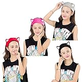 Newdora Headband Lovely Cat's Ear Etti Hair Band Elastic Sports Headband Hood for Sports or Fashion Yoga or Travel Sweatband Head Wrap Large Headband