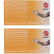 (2 Pack) NEOGEN IDEAL Shoulder-Length Veterinary Gloves, 100 Count Per Pack, Orange