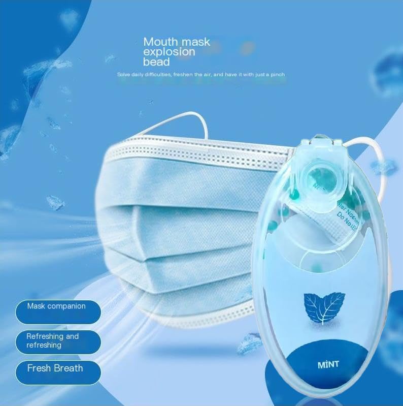 linpel Mint-Infused Air Freshening Beads/Crush Balls - 400pcs for Masks & Filtered Air Spaces - Ideal for Workout Masks & High Altitude Training.Menthol Beads (large400), Green (400)