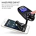 Upgrade Bluetooth FM Transmitter，Rapidtronic Wireless Radio Adapter Car Kit With 1.44 Inch Display USB Car Charger AUX Input TF Card Slot