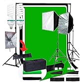 CanadianStudio Pro Quick Setup Continuous Light Photo 1000 WATT Output Rapid Softbox Fluorecent Video Lighting backdrops Kit