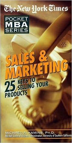 Sales Marketing The New York Times Pocket Mba Series New - 