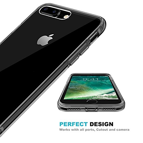 iPhone 7 Plus Case, SOWTECH Anti Scratch [Heavy Duty] Gel Bumper Hard Cover Case for iPhone 7 Plus 5.5 Inch (2016) - Gray