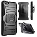 Huawei Raven LTE Case, Allmet [ Black+Black ] Premium Durable Heavy Duty Rugged Impact Hybrid Armor Holster Belt Clip Stand Combo Case Cover for Huawei Raven LTE H892L (Straight Talk)