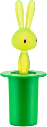 Alessi Magic Bunny Toothpick Holder Green PMMA Designed by Stefano Giovannoni view 2
