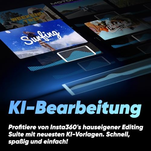 X3 Ausdauer-Bundle - wasserdichte 360°-Actionkamera mit 1/2"-Sensor, 5,7K 360°, 72MP 360°-Fotos, Stabilisierung, 2,29"-Touchscreen, Vibrationsfeedback, KI-Bearbeitung, Live-Streaming