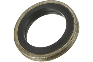 MECCANIXITY Bonded Sealing Washers M10 15.5x10x2mm Carbon Steel Nitrile Rubber Gasket, Pack of 10