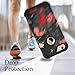 GrapCase Case for iPhone 6, iPhone 6s, Three Layer Heavy Duty Cute Beauty Flowers for Girls Women Shockproof Hybrid Case for iPhone 6/6s, Black Roses