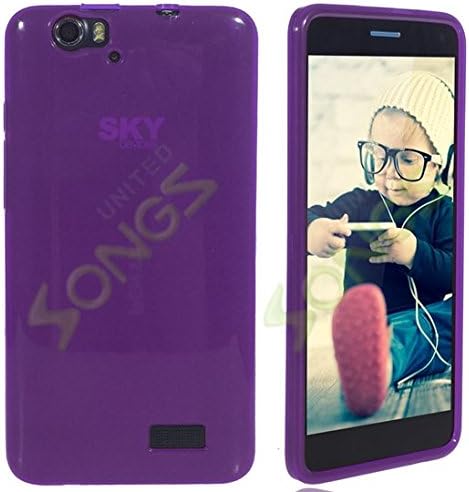 SKY 6.0Q Devices Platinum Series Ultra-thin Light TPU Rubber Gel Case Soft Cover (Purple)