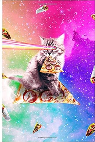 Outer Space Pizza Cat Rainbow Laser Taco Burrito Journal Notebook Galaxy Random 9781795610377 Amazon Com Books