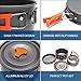 JACKBAGGIO New Aluminum Alloy Portable Outdoor Camping Cookware Sets Teapots Hiking Pots Pans for 2-3 People w/Camping Stovethumb 3