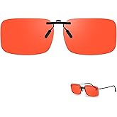 TJUTR Clip On Blue Light Blocking Glasses, Computer TV Gaming Glasses for Women Men, Improve Sleep & Reduce Eyestrain