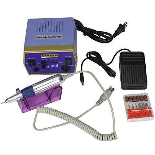 Glazing Machine Electric Drill Nail Art Manicure Pedicure Blue