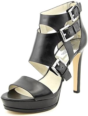 black zip sandals