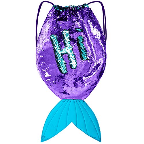 GirlZone: Magical Mermaid Tail Sequin Backpack for Girls, Gift For Girls