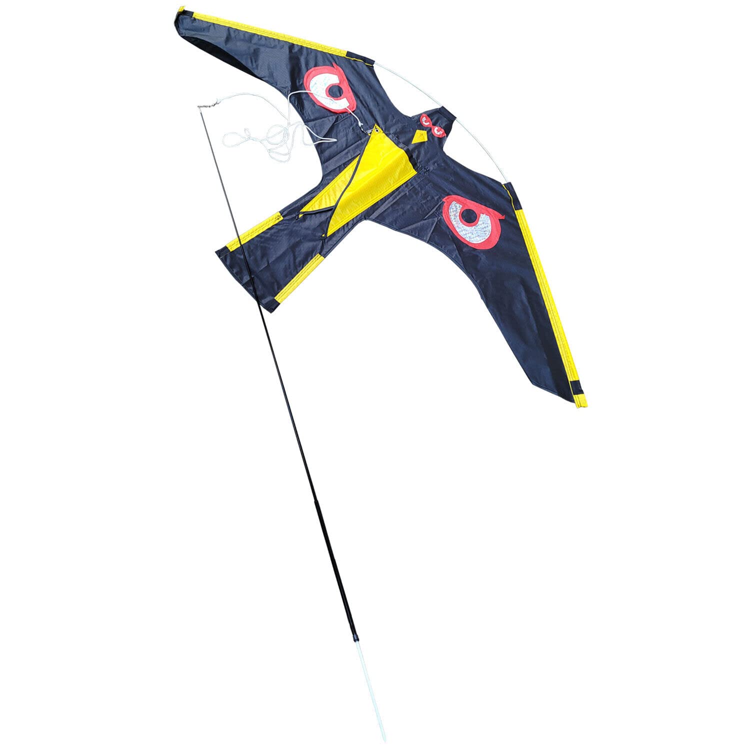 Flying Hawk Kite Garden Bird Repeller Scarer Extendable With 6m Telescopic Pole Repellent Anti Bird Deterrent Pigeon Large Seagull Crow Scarecrow Flying Crop Protection Garden Farmers