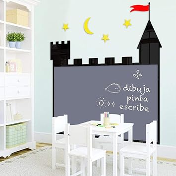 Castillo Pizarra Pizarra Pared Magnetica Hogar Ninos Graffiti