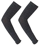 Wool Compression Arm Warmers - Compression Arm Sleeves, Cycling Arm Warmers, Compression Sleeves - Wool Sleeves (S/M, Grey)