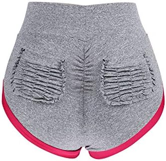 RAISINGTOP Women Yoga Pants Ruched Butt Pocket Sports Shorts Gym Workout Waistband Skinny Leggings Petite Soft New