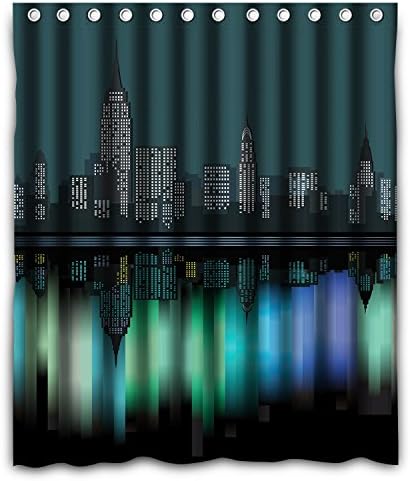 NLBH Designs New York City at night Window Curtains/drape/panels/treatment Polyester Fabric Bedroom