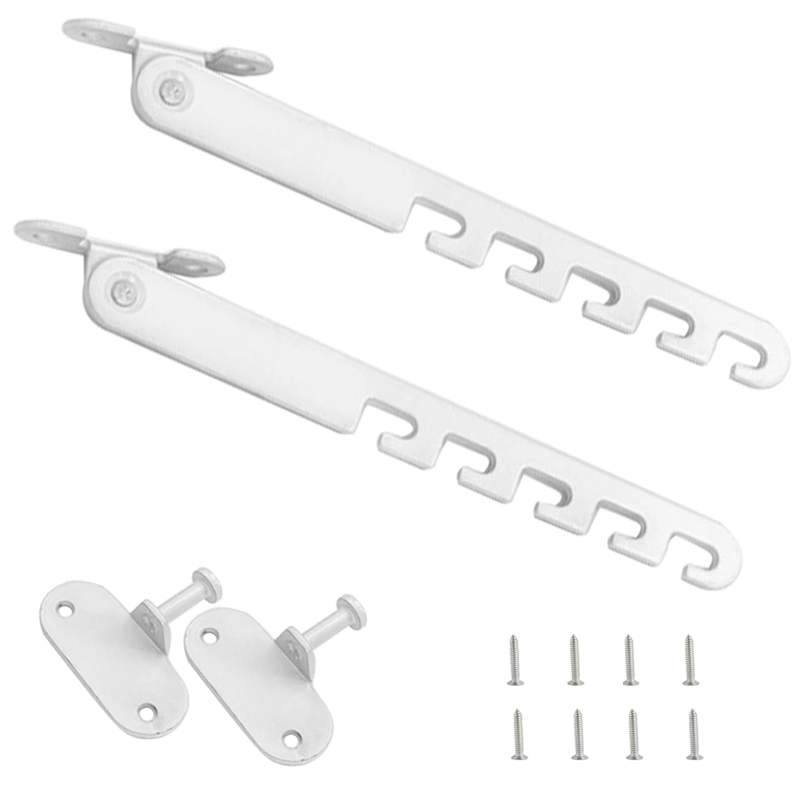 Lxoraziy 2 Pieces Adjustable Position Casement Window Restrictor Latch, Lock Tilt Regulator for Windows, Child Lock Restrictor Catch for Aluminum, Wooden, Metal Window and Door(White)