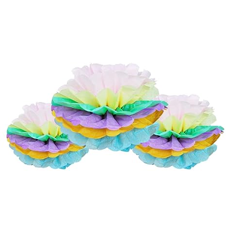 Buy Nylsa 3 Pieces Unicorn Paper Flower Ball Diy Birthday Party