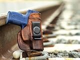 OUTBAGS USA LS2MIL Full Grain Heavy Leather IWB Conceal Carry Gun Holster for Taurus Millennium PT111 9mm, PT140 .40 & PT145 .45 ACP. Handcrafted in USA.