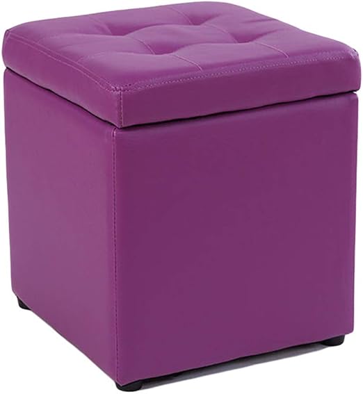 BJYG Cube - Taburete de Cuero sintético para Almacenamiento, Asiento de